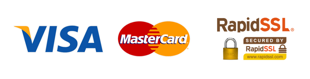 This website accepts payment with Visa and Mastercard and is protected